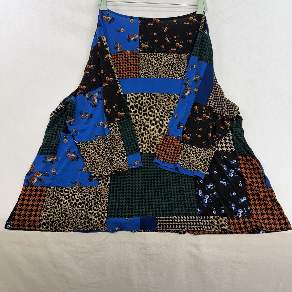 Calvin Klein Patchwork 3/4 Sleeve Blouse Top Trendy Comfort Workwear 3X - Picture 6 of 7